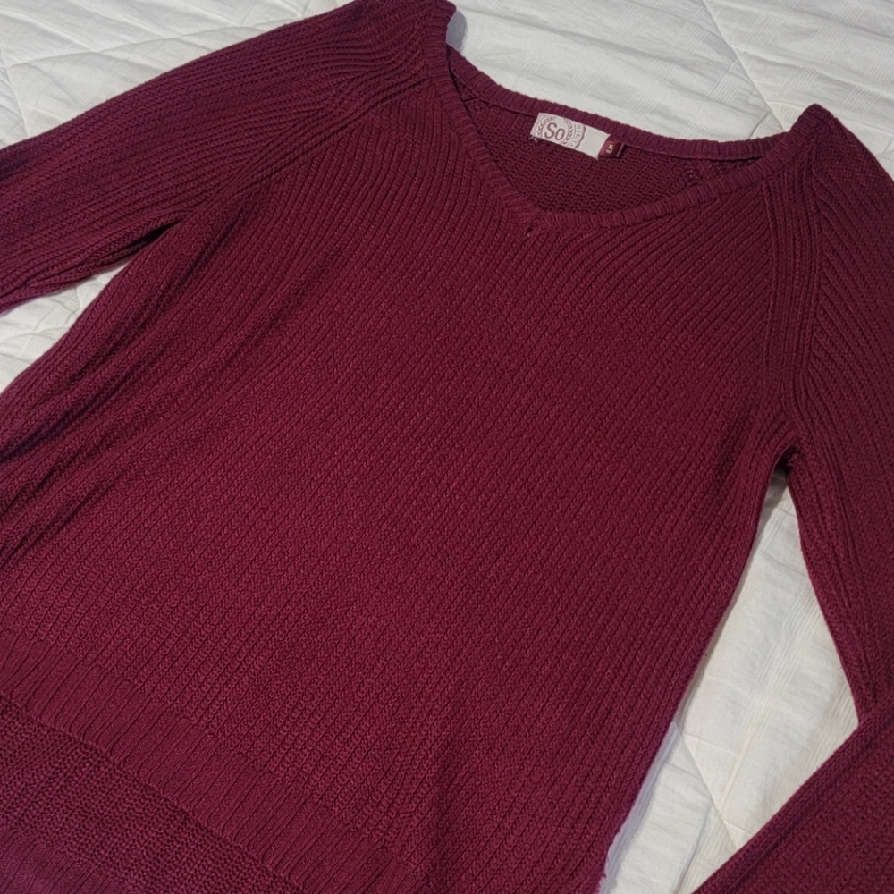 Dark Pink Oversized Sweater